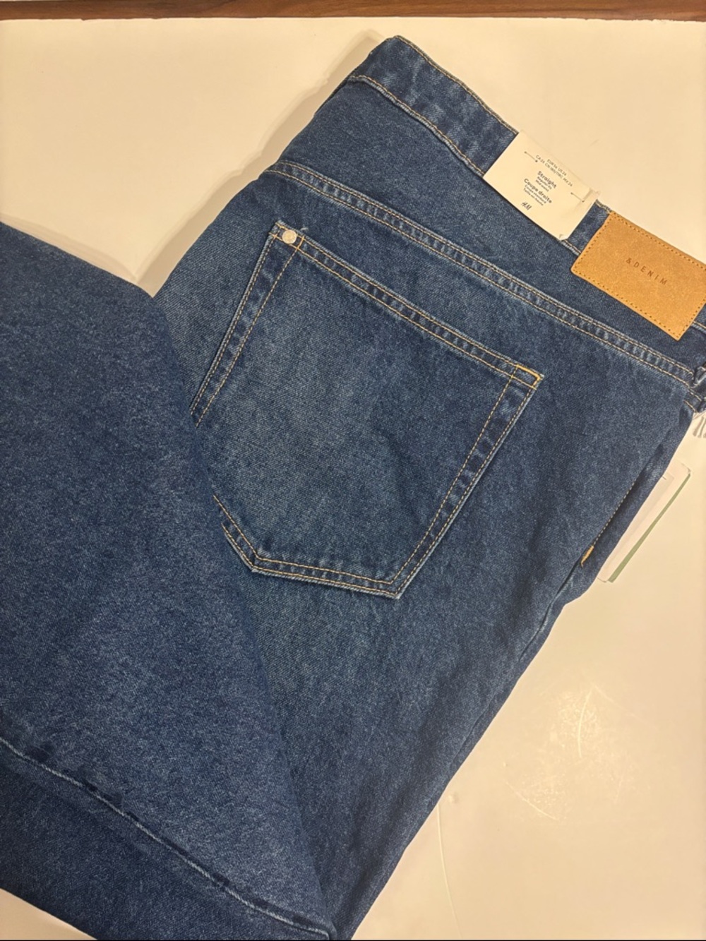 NWT H&M Straight Blue Denim Jeans - Regular Fit - 24